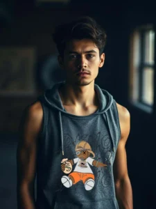 True Navy/ Dark Grey Heather Hoodie Tank
