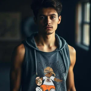 True Navy/ Dark Grey Heather Hoodie Tank