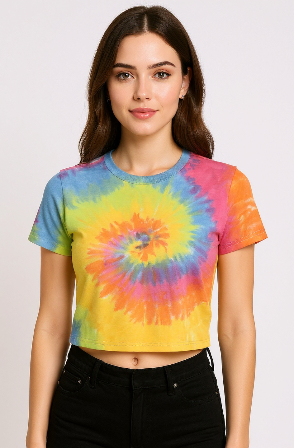 Tie-Dye Eternity Ladies' Cropped T-Shirt
