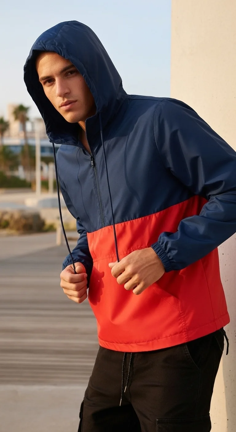 Lightweight Quarter Zip Pullover Windbreaker